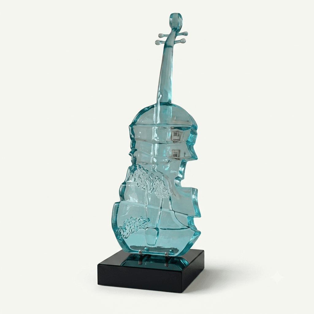 Viola Clear Resin Blue Decor