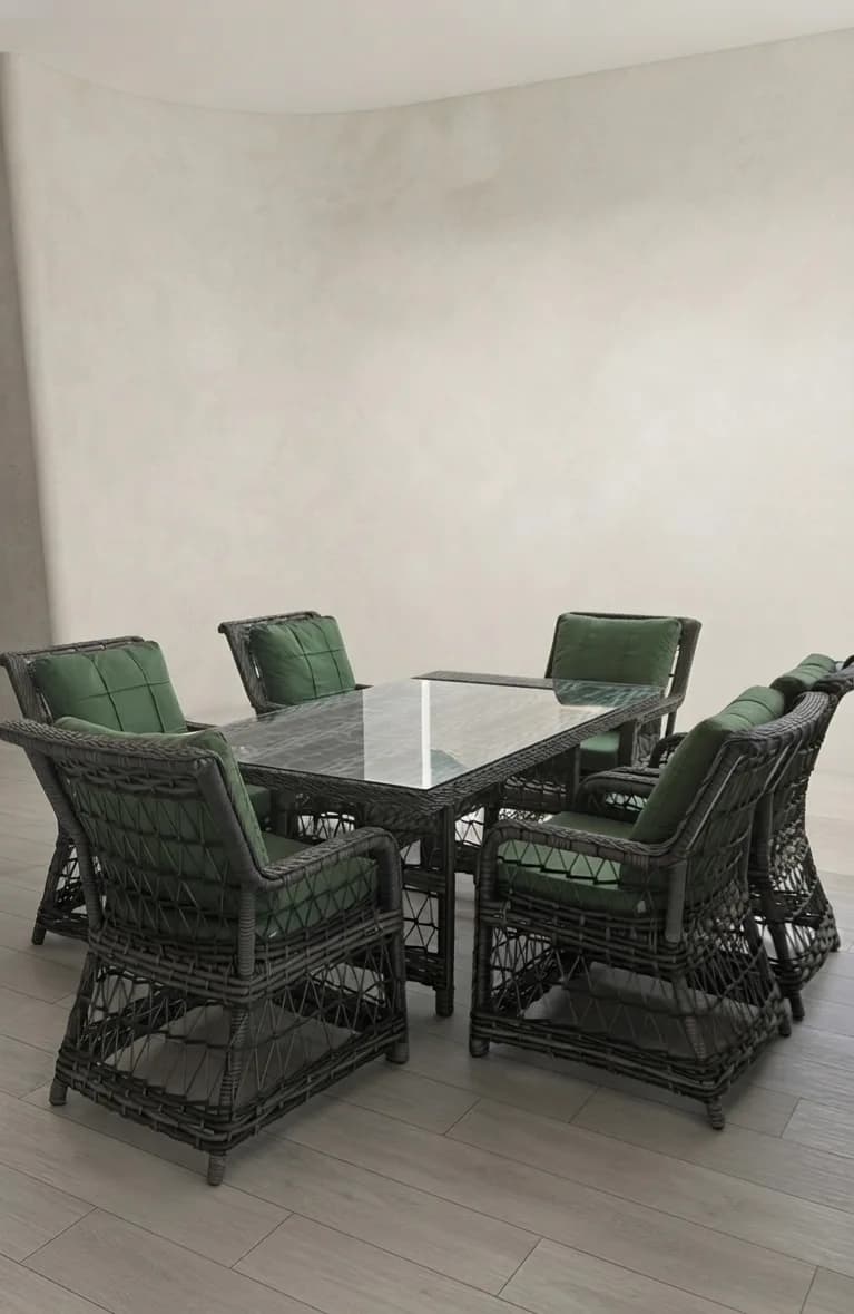 Mira Rattan Yemek Takımı 6 Kişilik