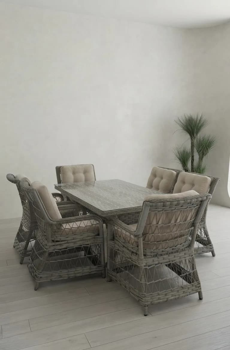 Mira Rattan Yemek Grubu 6 Kişilik